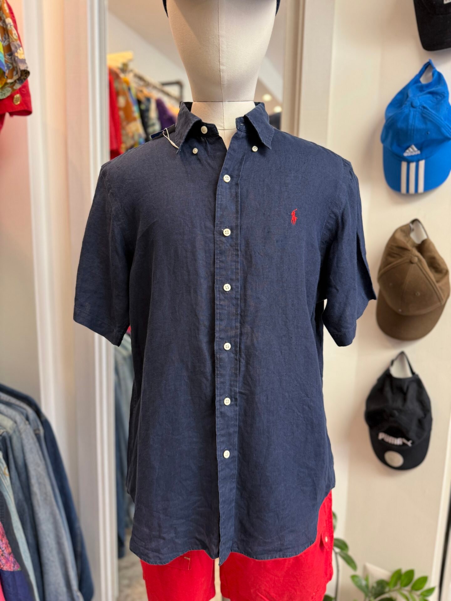 IMG_4011 Camicia Lino Ralph Lauren blu M