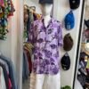 Camicia hawaiana viola L