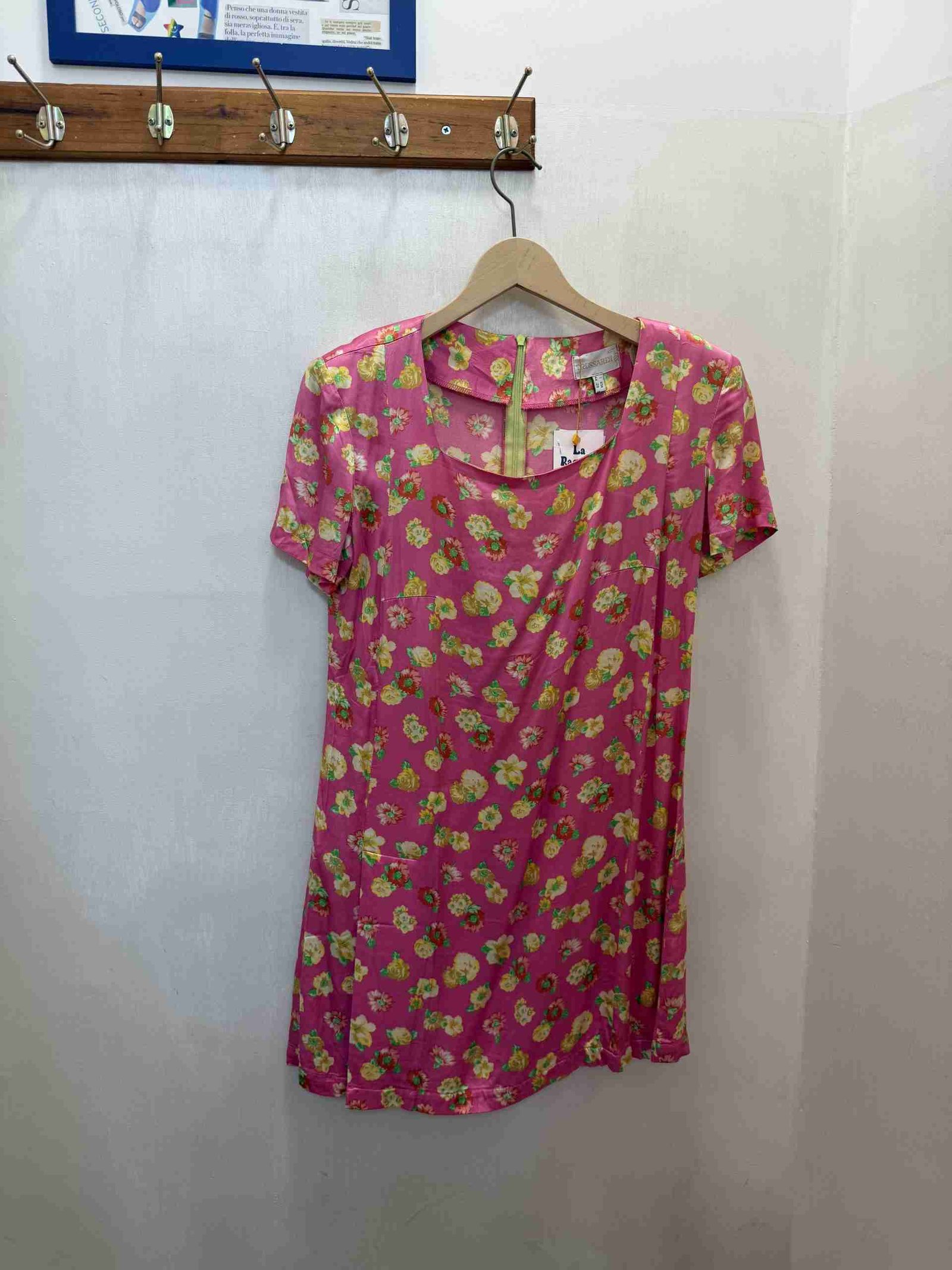 Vestitino rosa floreale Trussardi