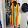 Vestito righe multicolor