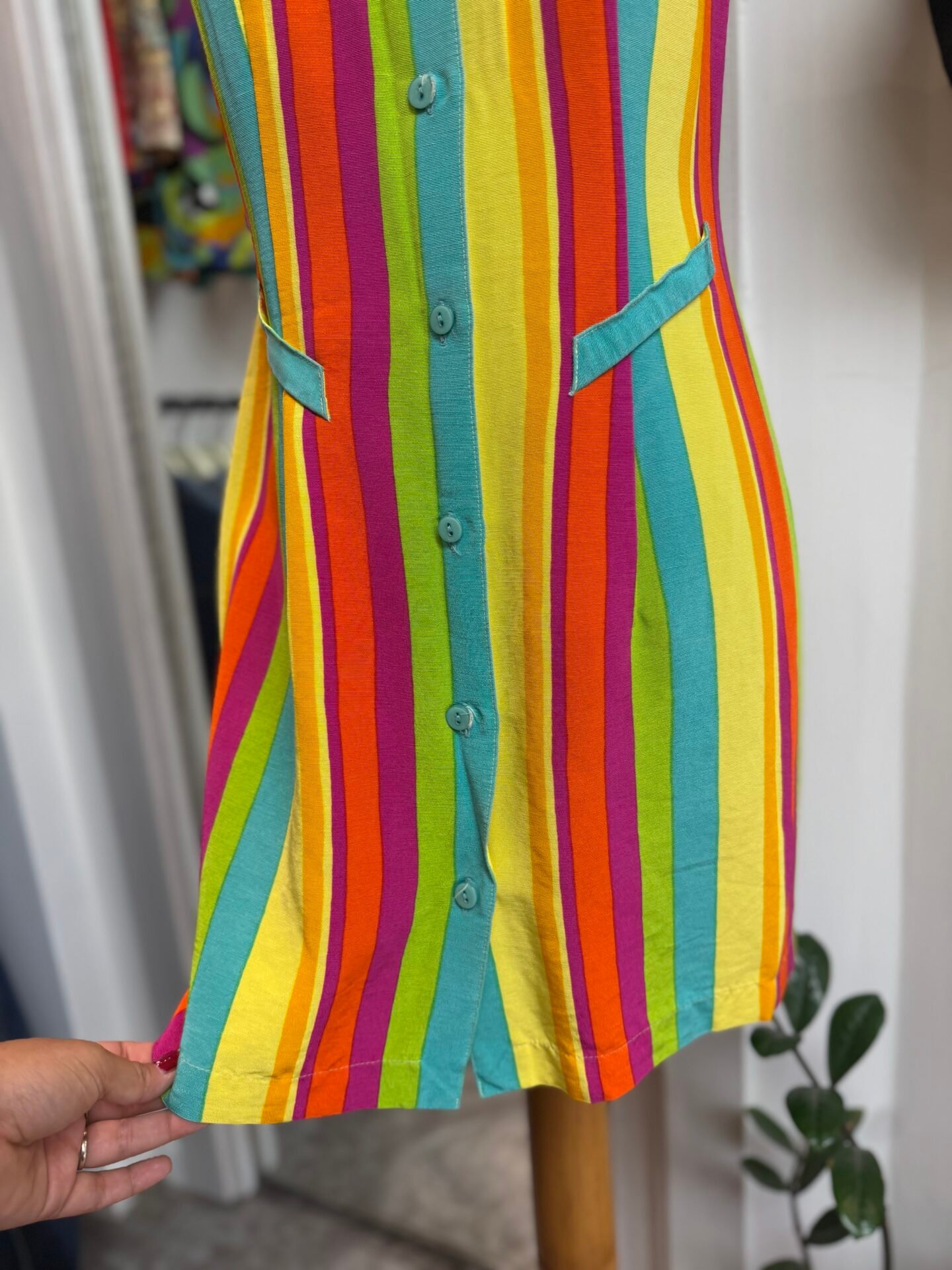 Vestito righe multicolor
