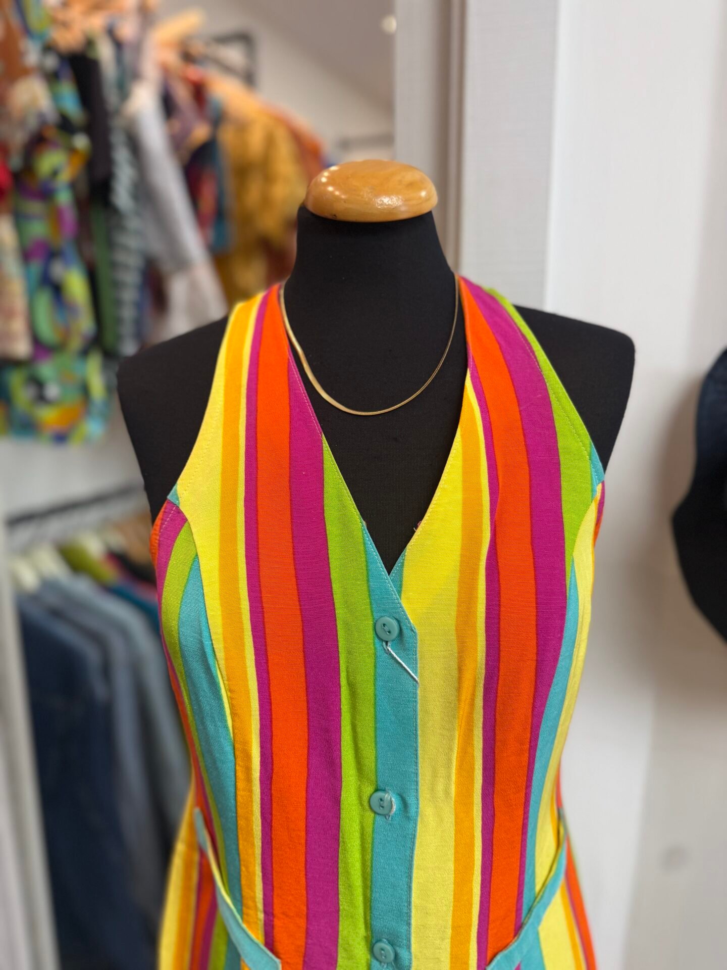 Vestito righe multicolor