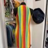 Vestito righe multicolor