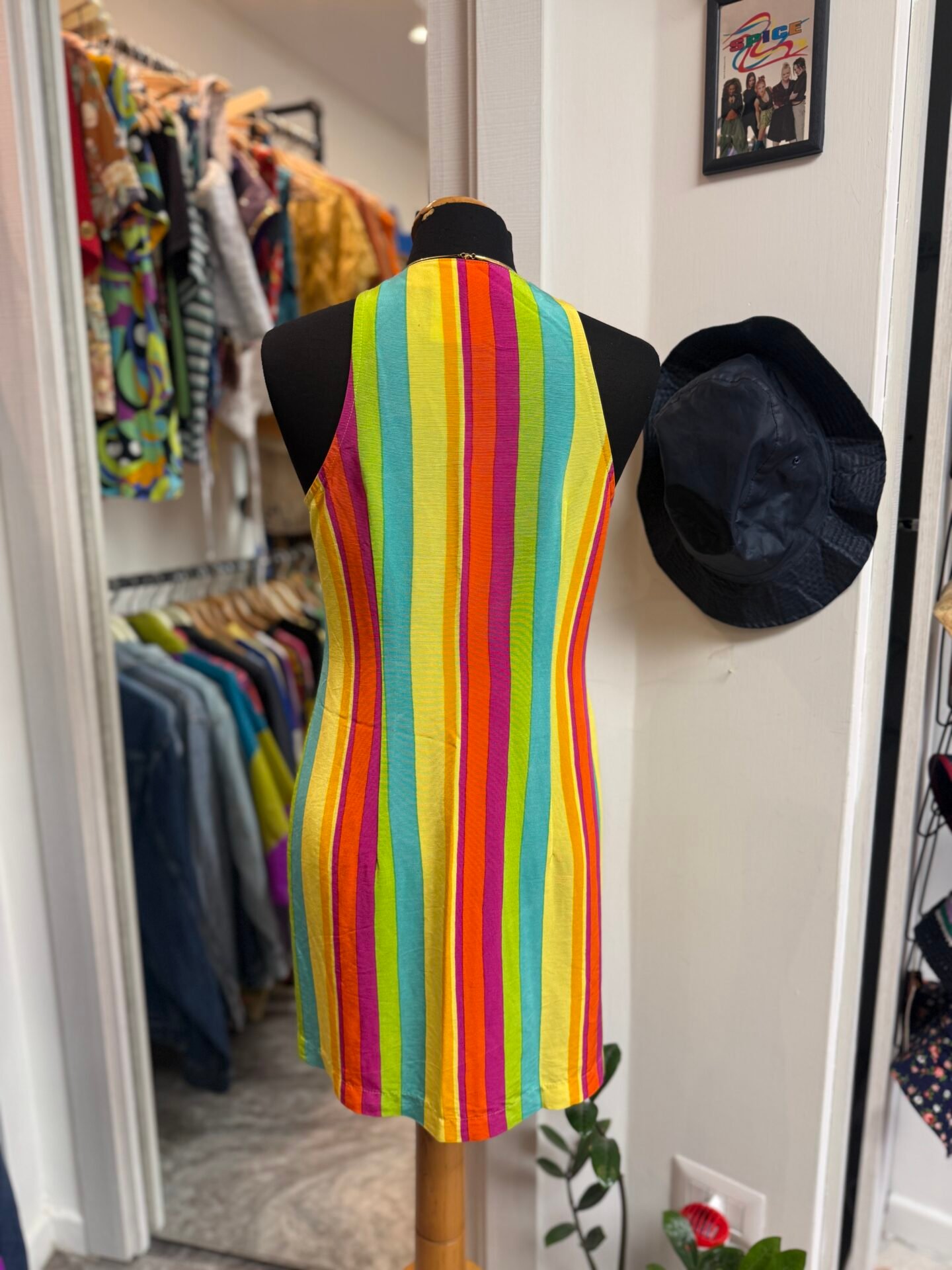 Vestito righe multicolor