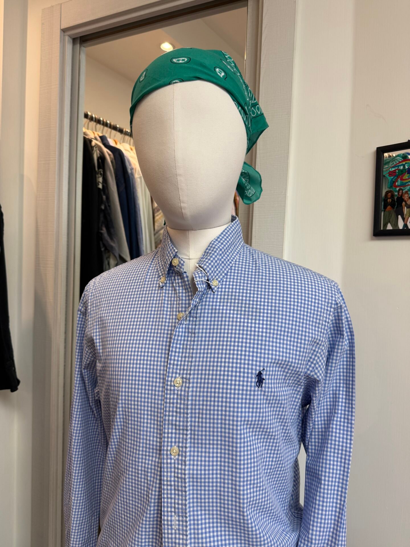 IMG_4517 Camicia Ralph Lauren Vichy azzurra