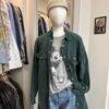 Camicia di jeans verde
