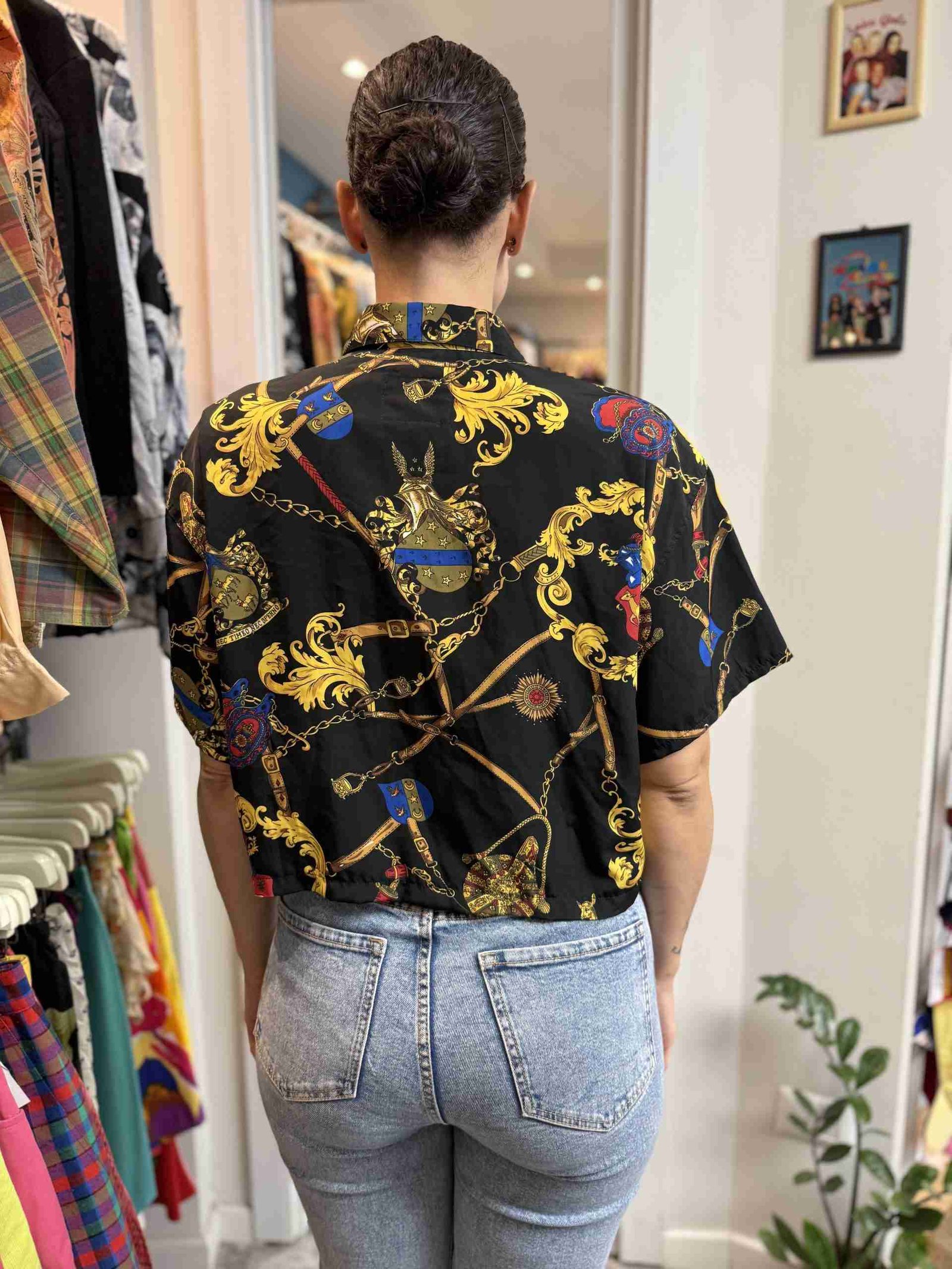 Camicia Crop barocca