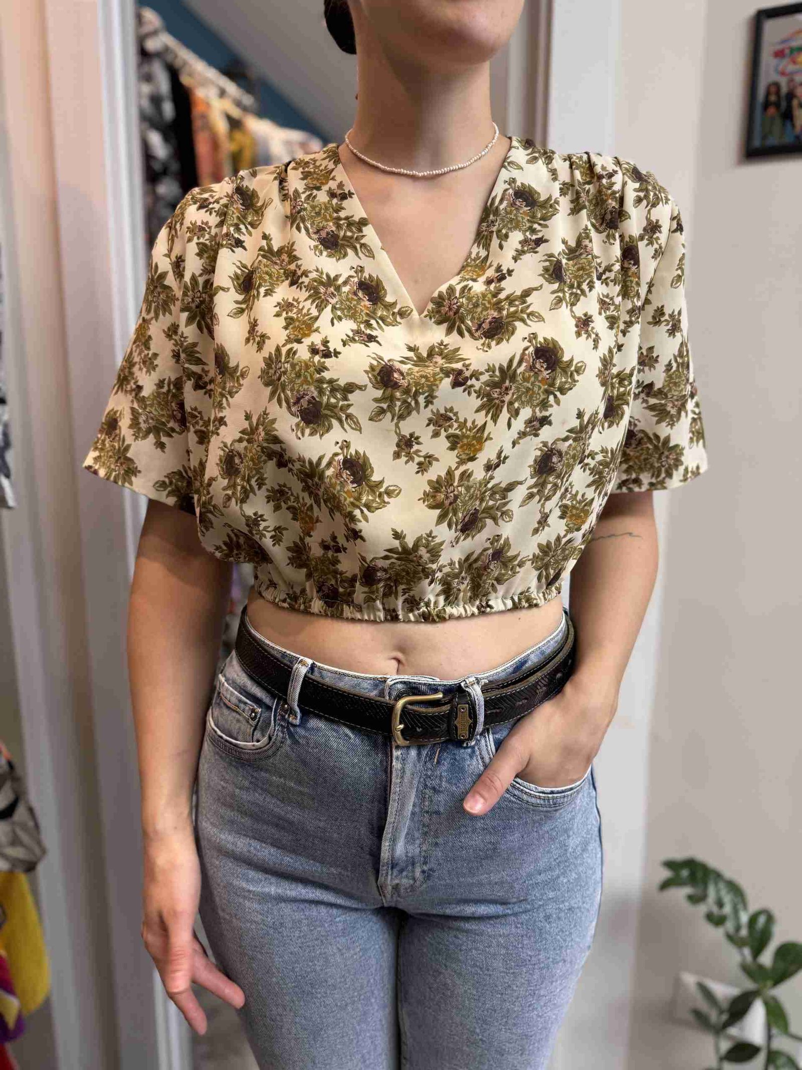 Camicia Crop + scrunchies