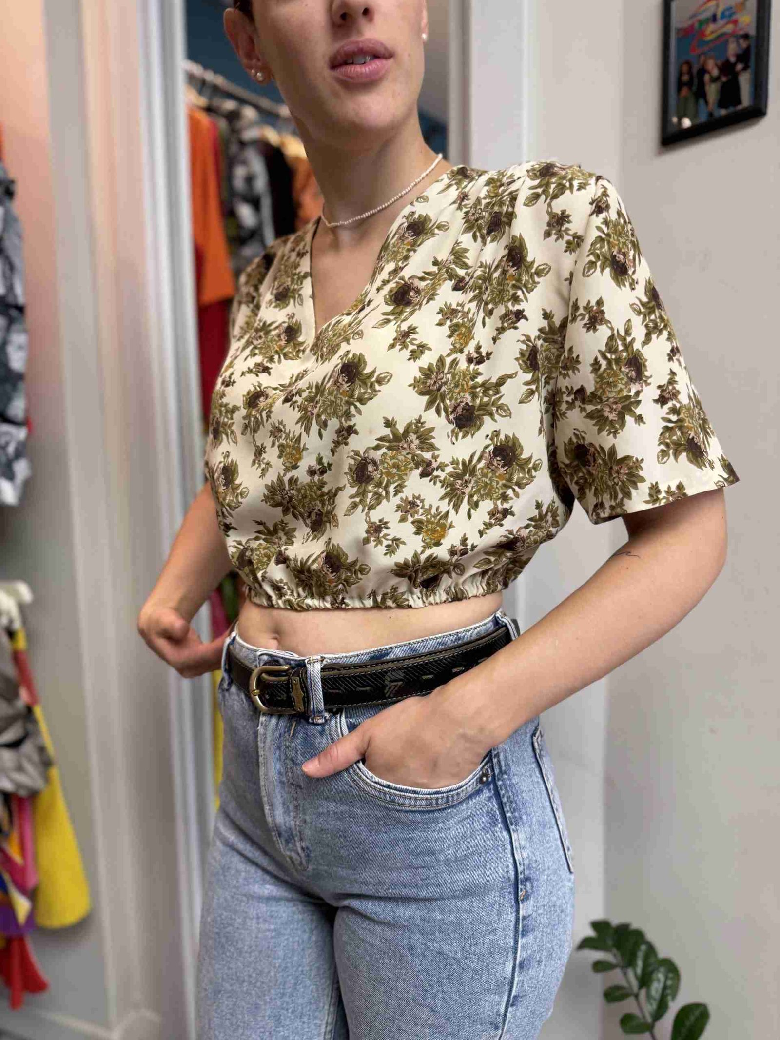 Camicia Crop + scrunchies