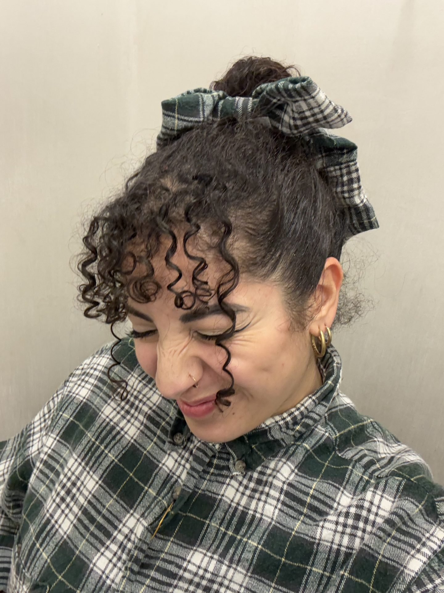 IMG_4839 Camicia tartan verde + fiocco