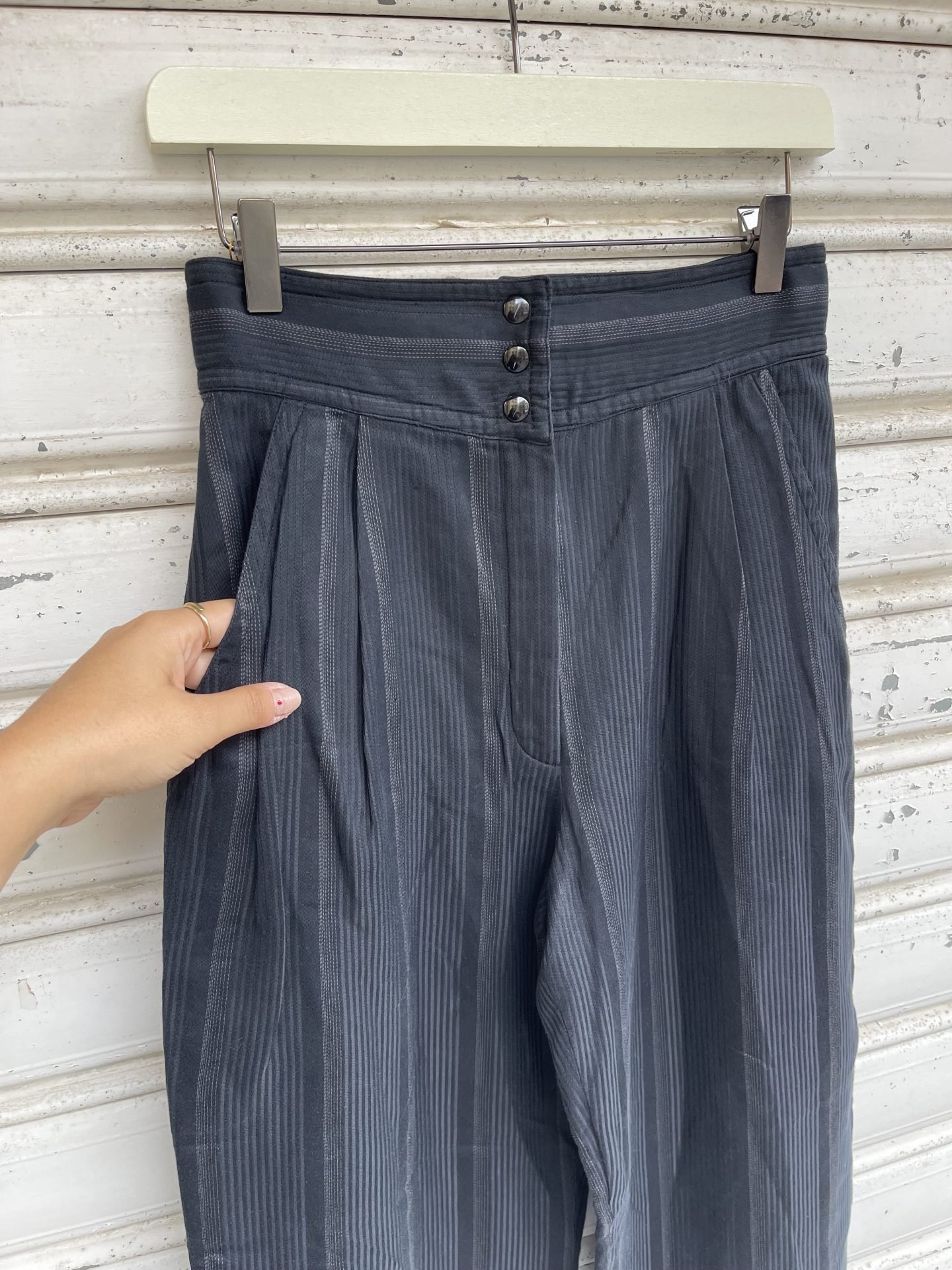 IMG_4846 Pantalone gessato vita alta