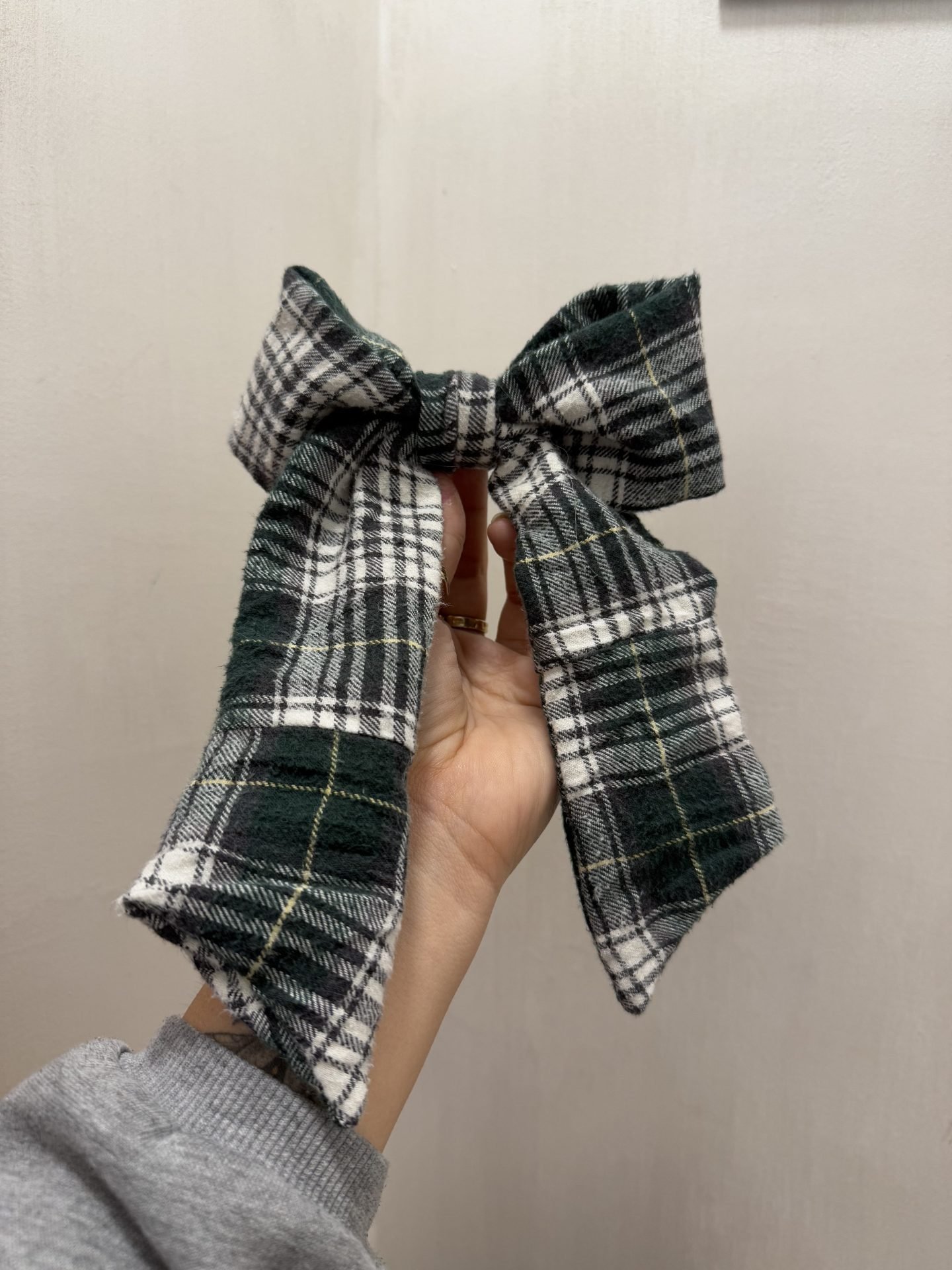 IMG_4882 Camicia tartan verde + fiocco