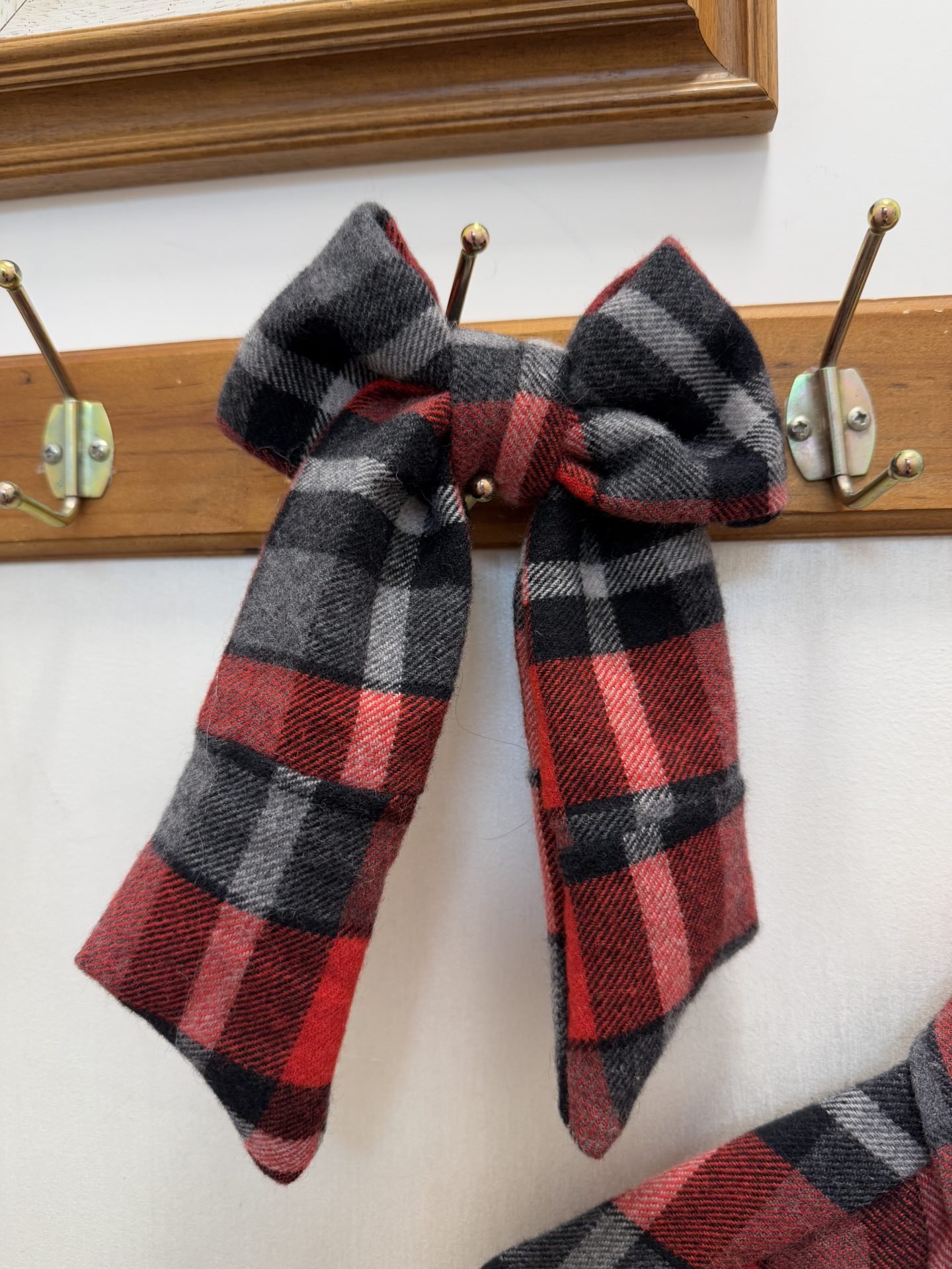 Camicia tartan crop + fiocco