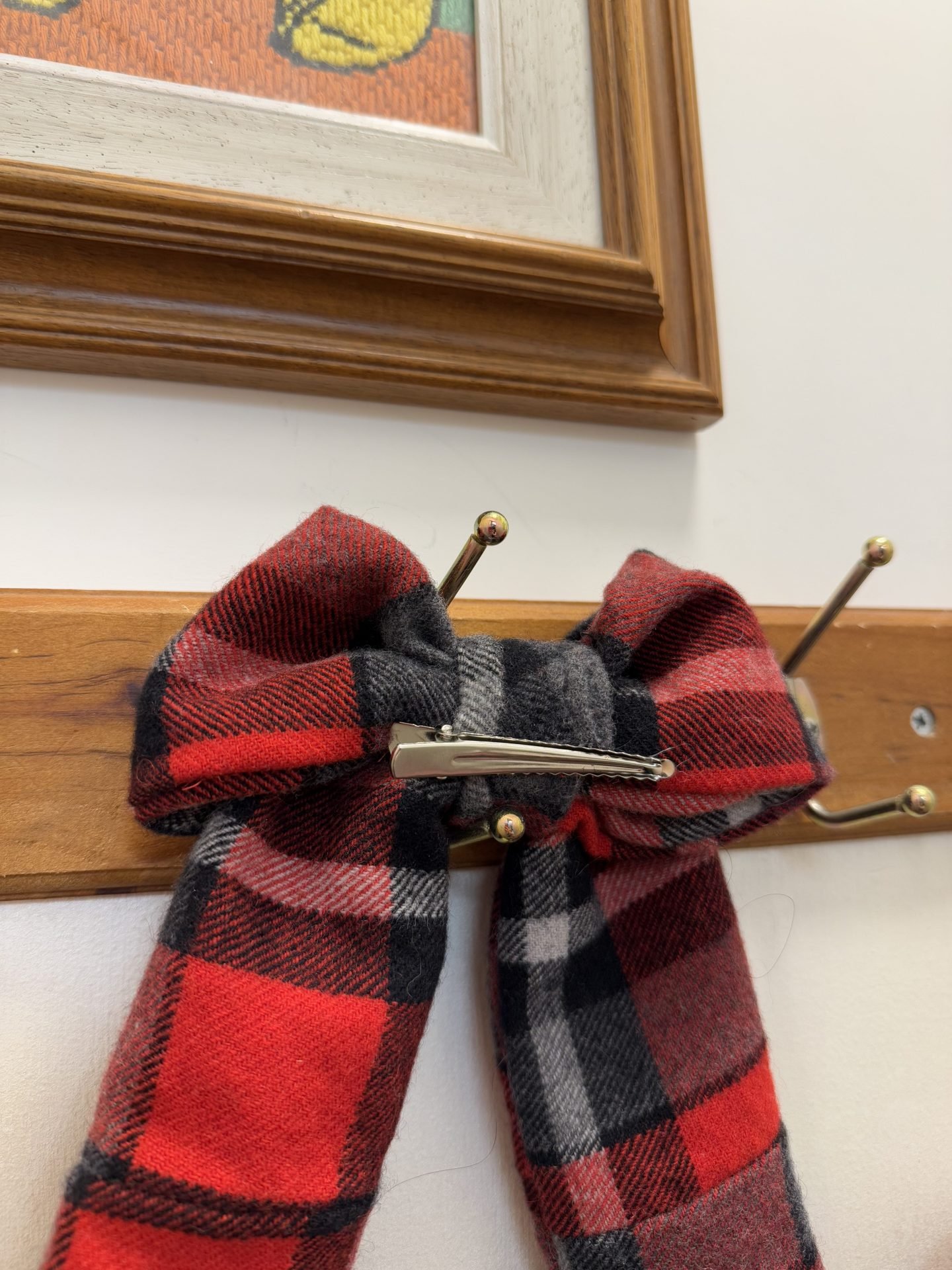 Camicia tartan crop + fiocco