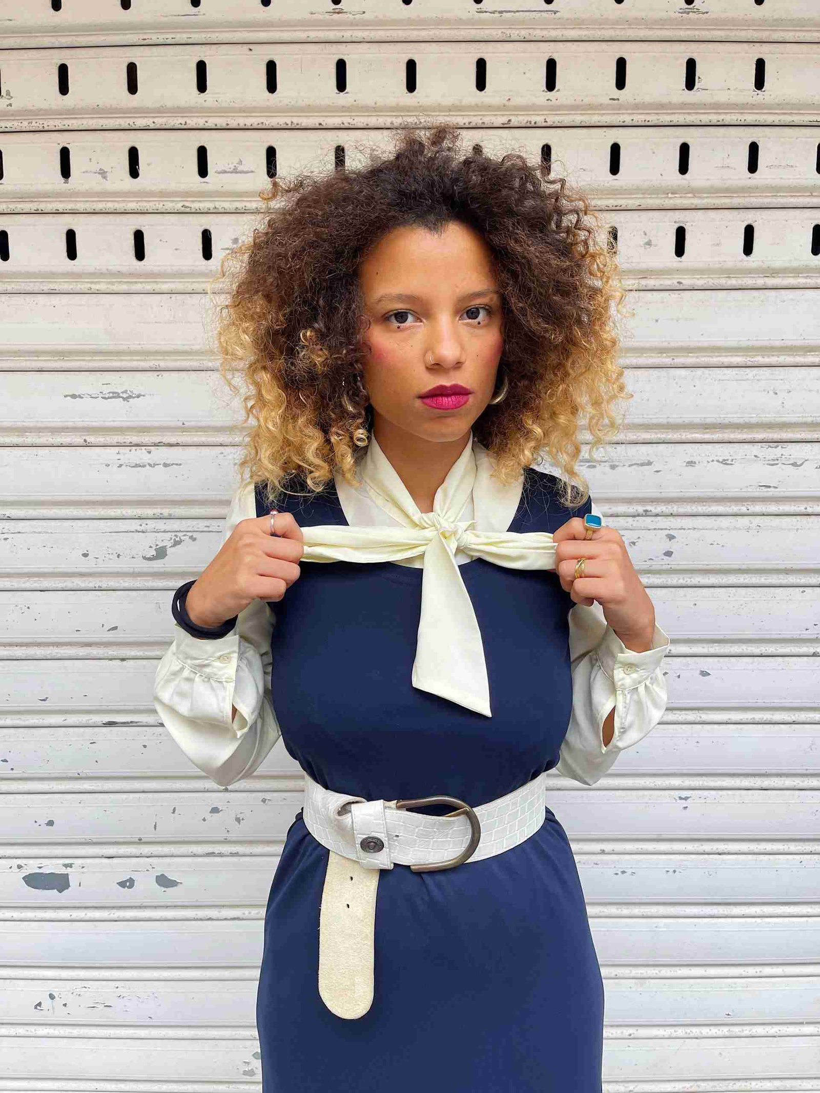 Abito smanicato  blu