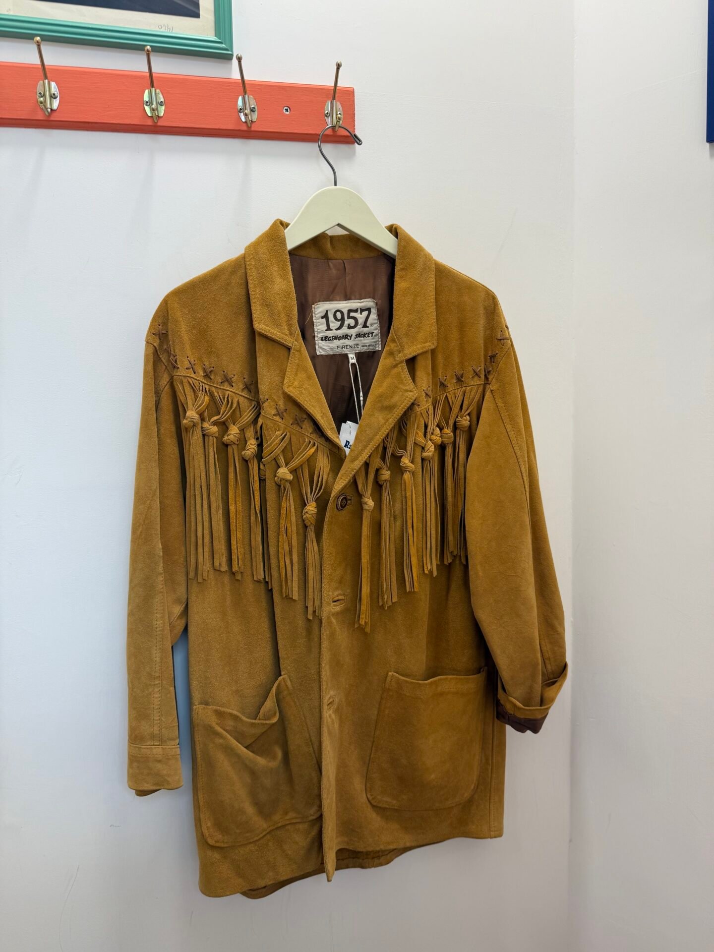 Giacca scamosciata con frange