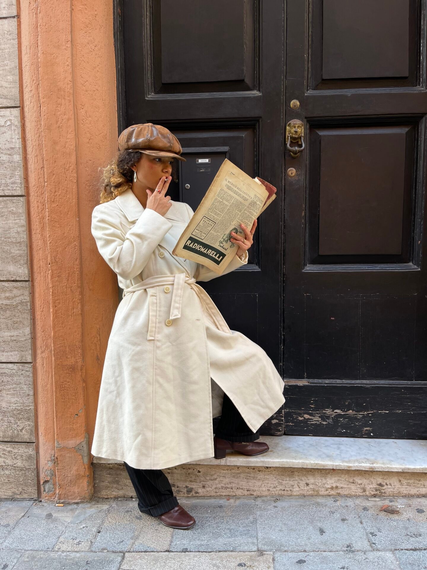 Cappotto bianco sartoriale