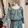 Vestito floreale azzurro