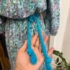 Vestito floreale azzurro