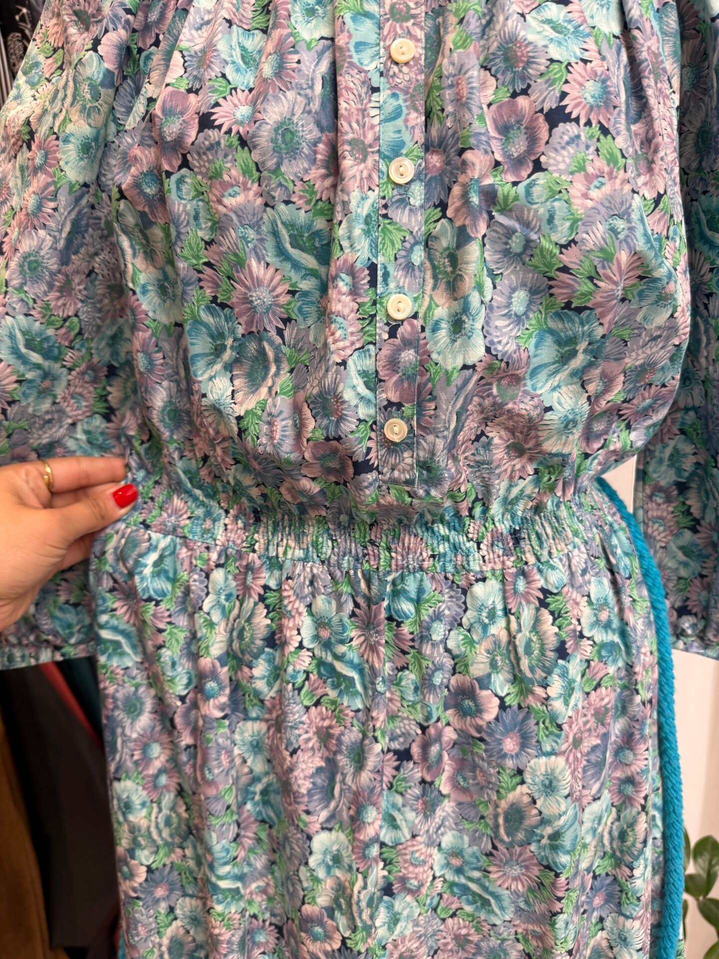 Vestito floreale azzurro