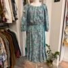 Vestito floreale azzurro