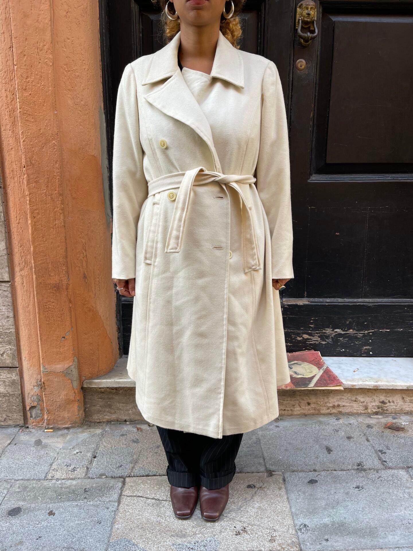 Cappotto bianco sartoriale