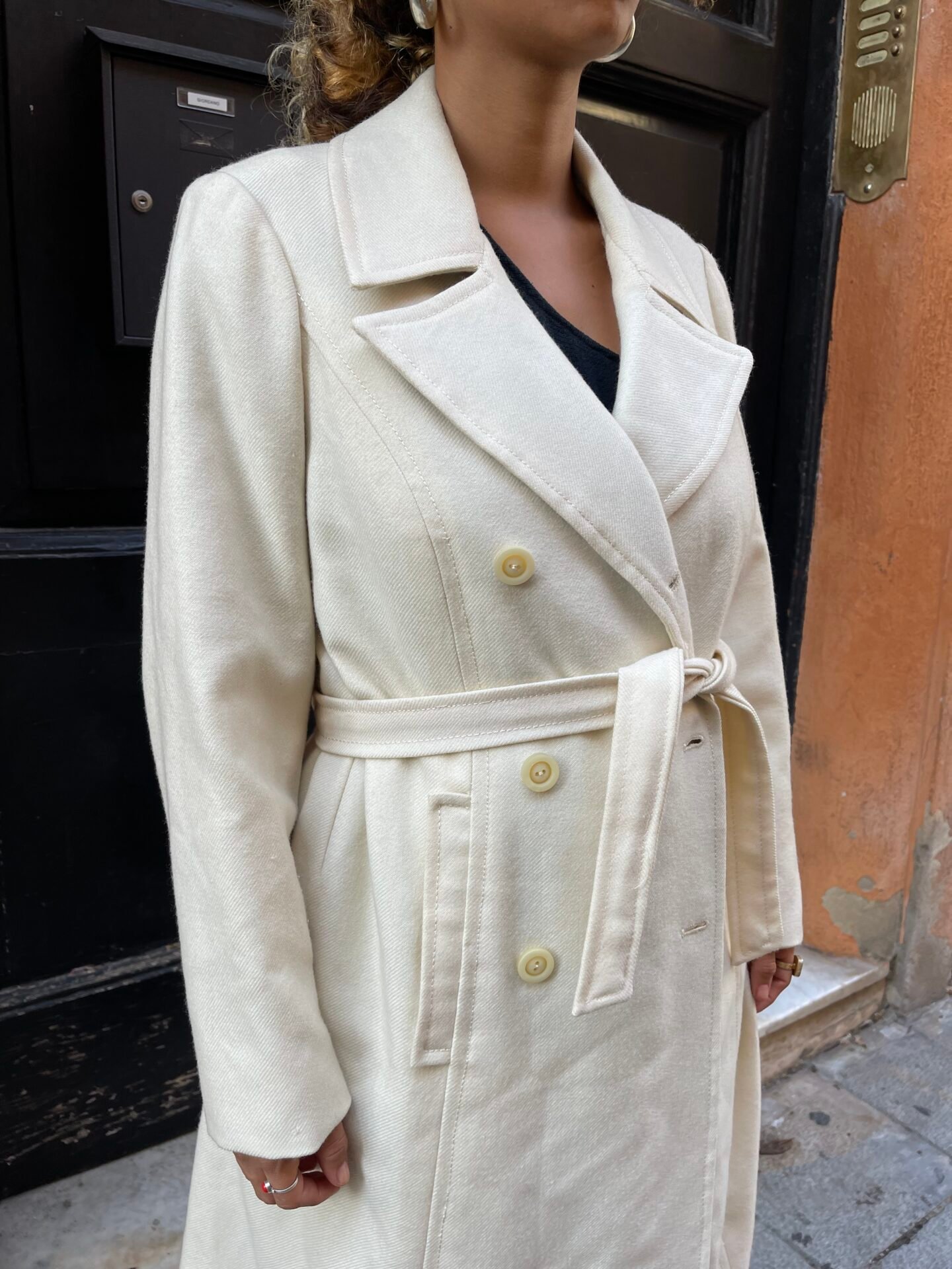 Cappotto bianco sartoriale