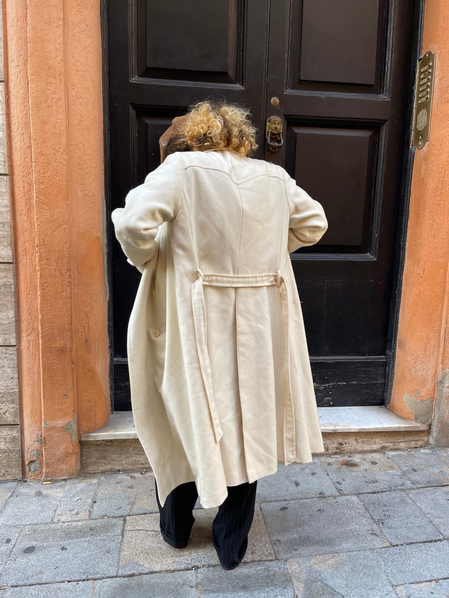 Cappotto bianco sartoriale