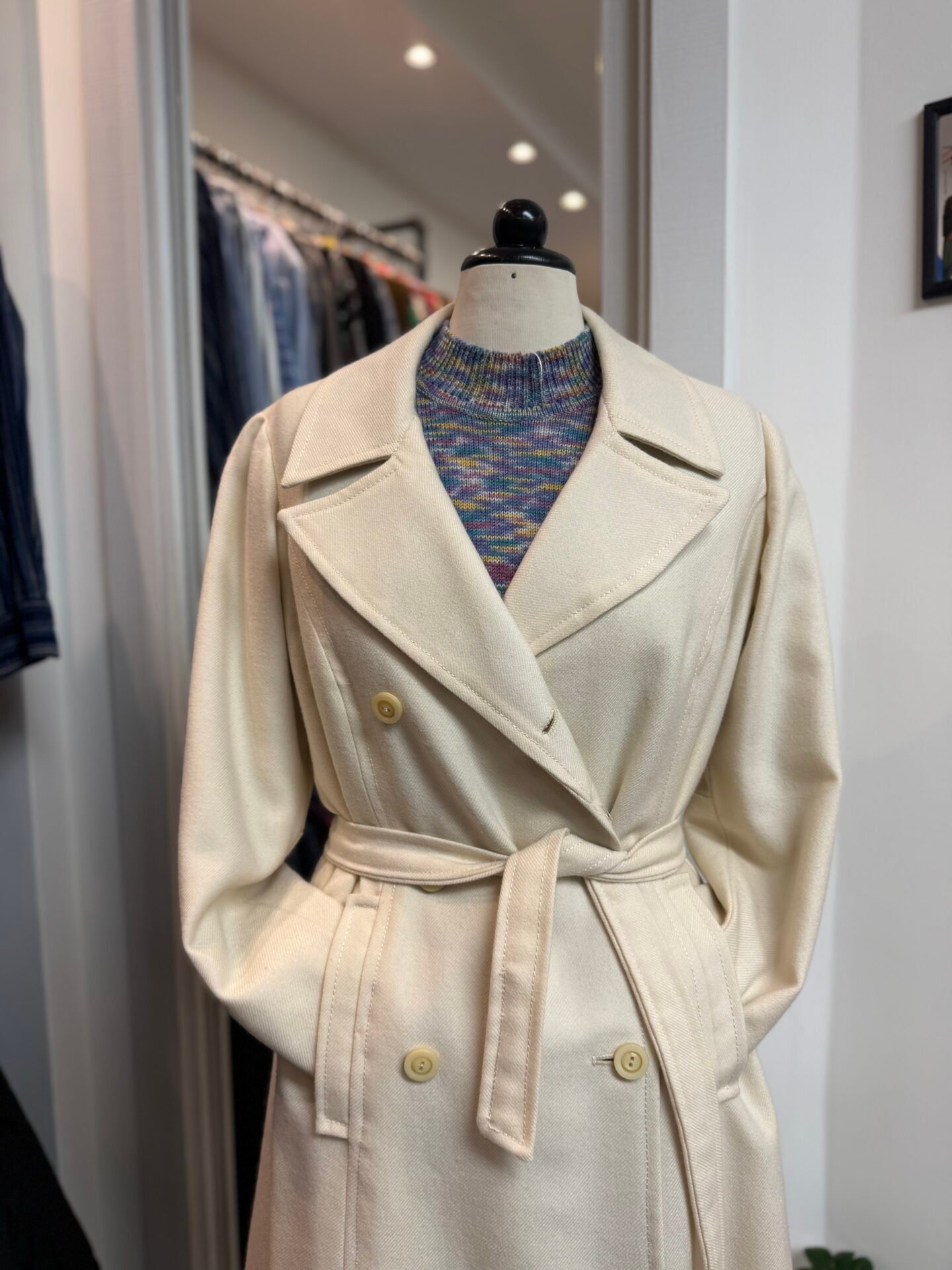 Cappotto bianco sartoriale