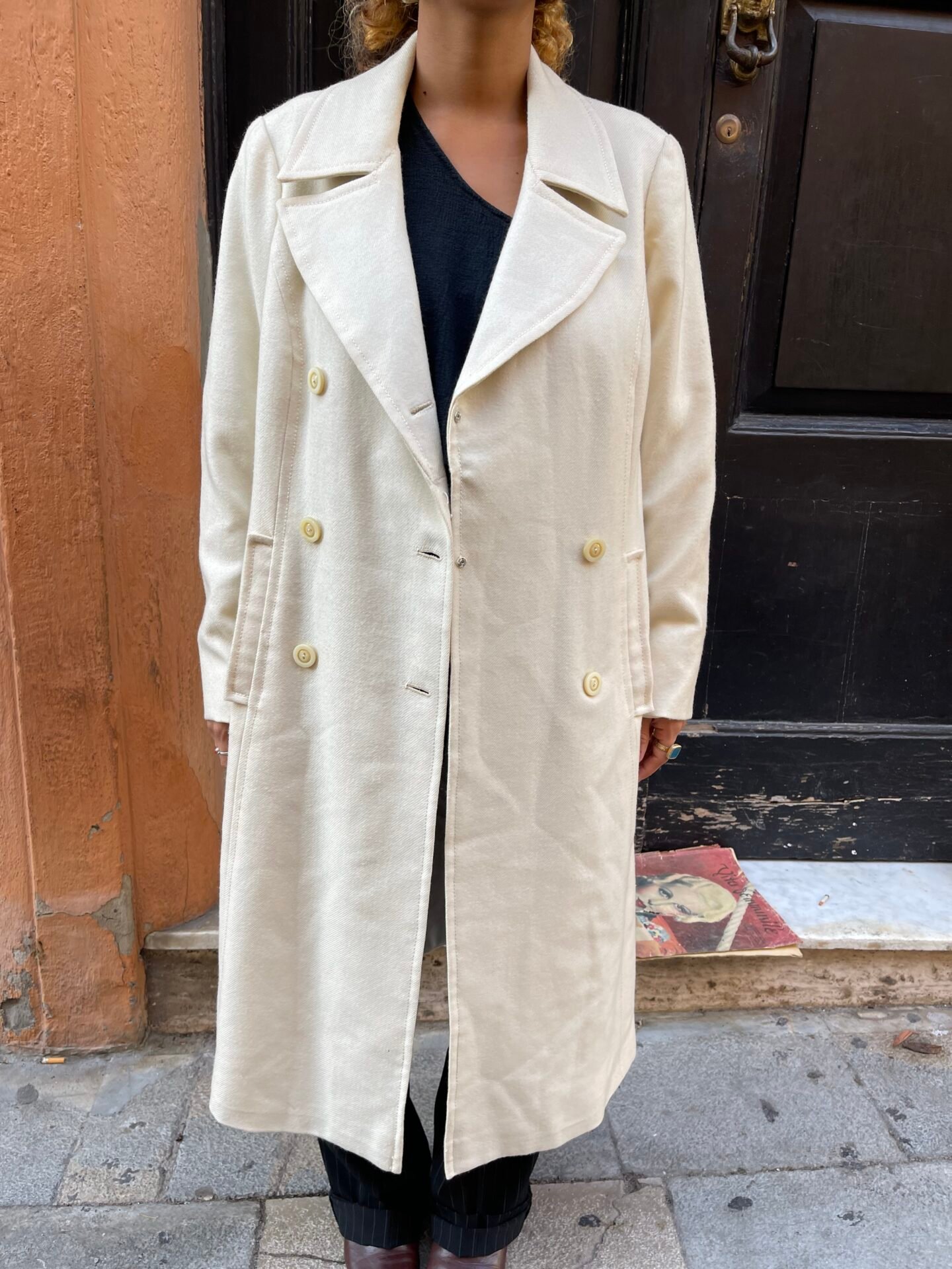 Cappotto bianco sartoriale