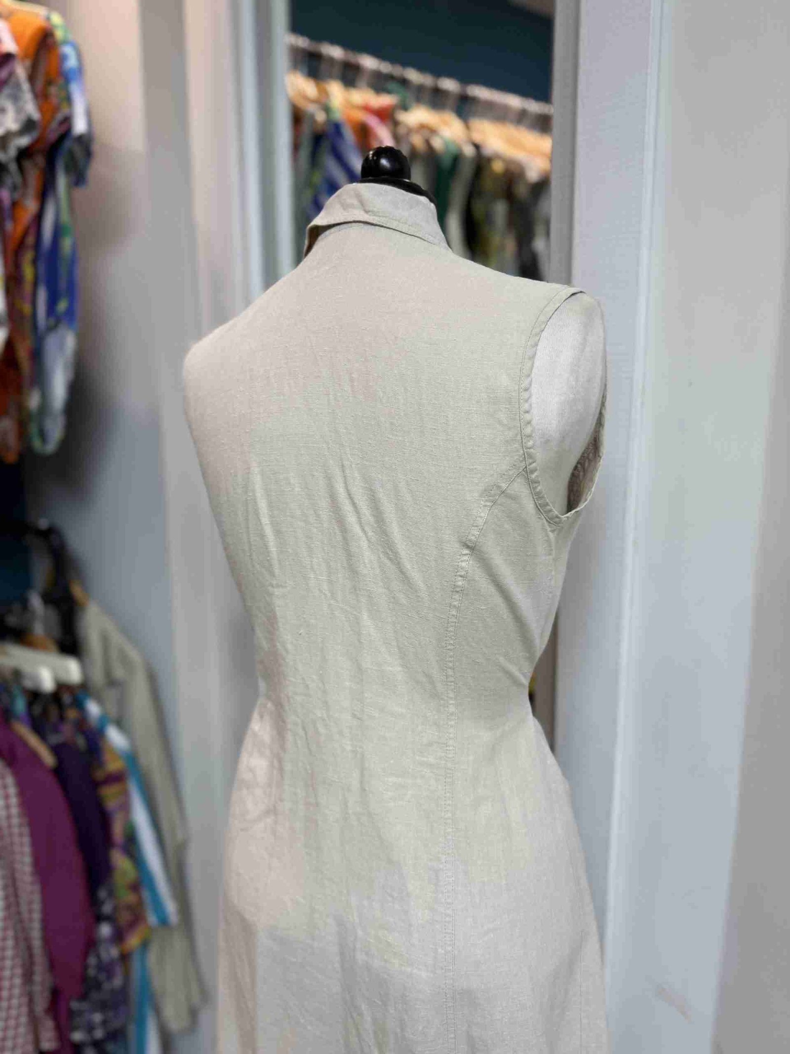 Vestito beige lino