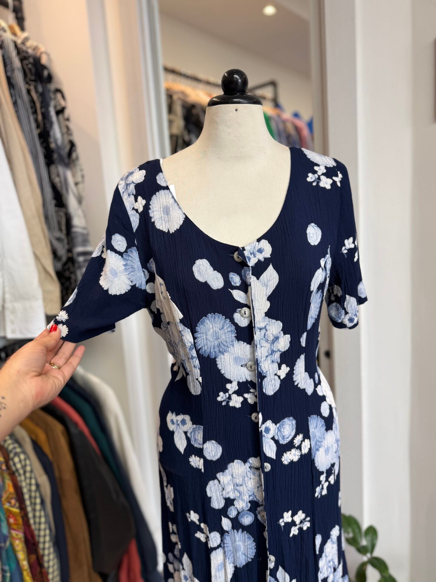 Vestito floreale blu/celeste