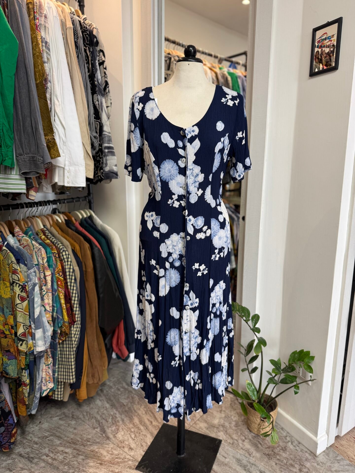 Vestito floreale blu/celeste