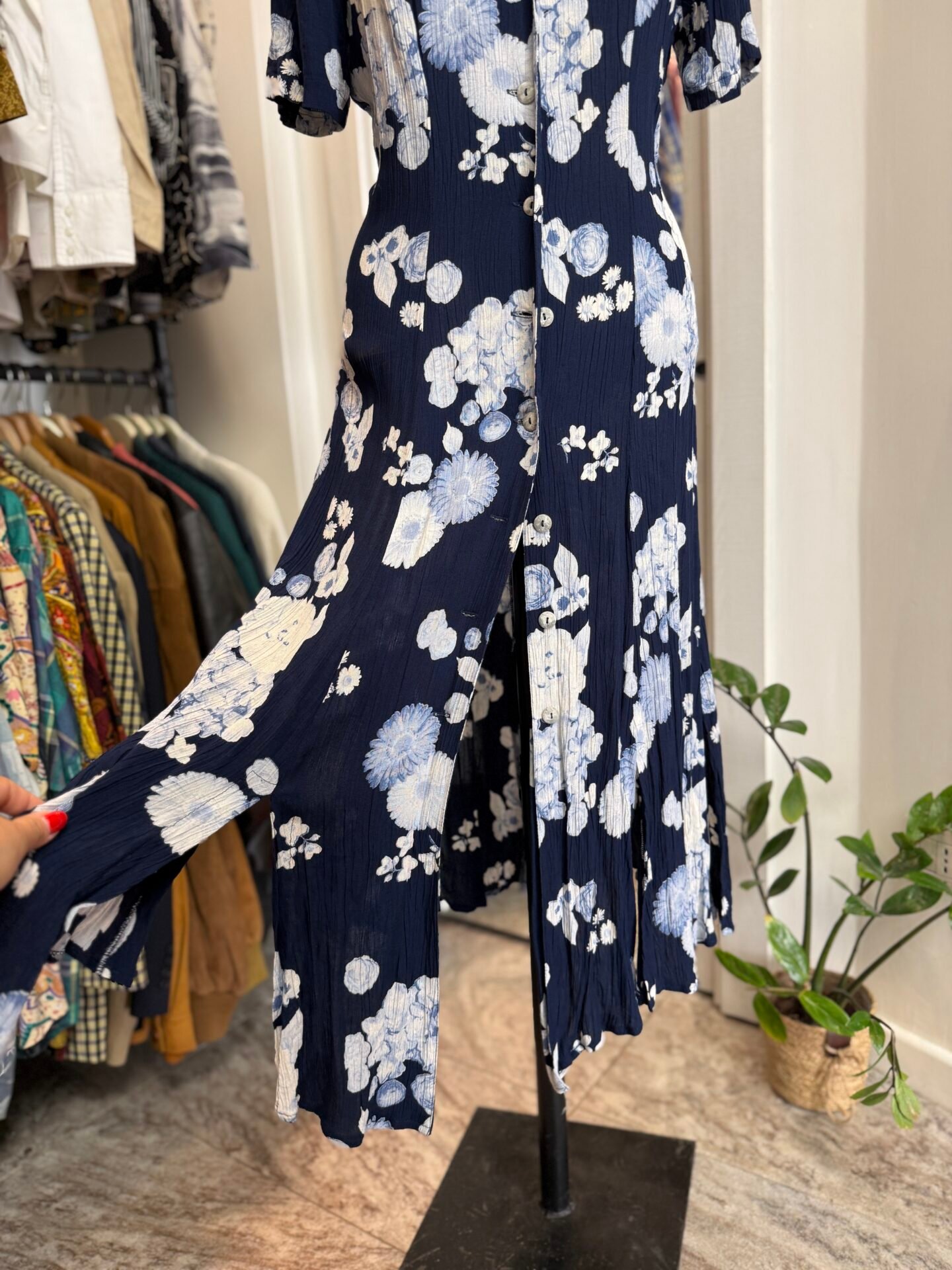 Vestito floreale blu/celeste