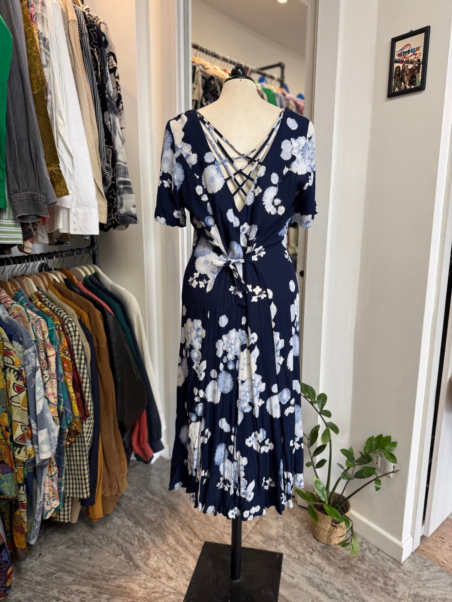 Vestito floreale blu/celeste