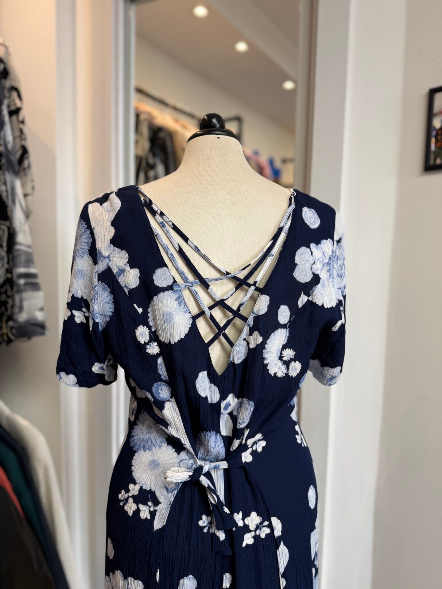 Vestito floreale blu/celeste