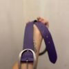 Cintura in pelle viola