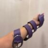 Cintura in pelle viola
