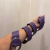 Cintura in pelle viola