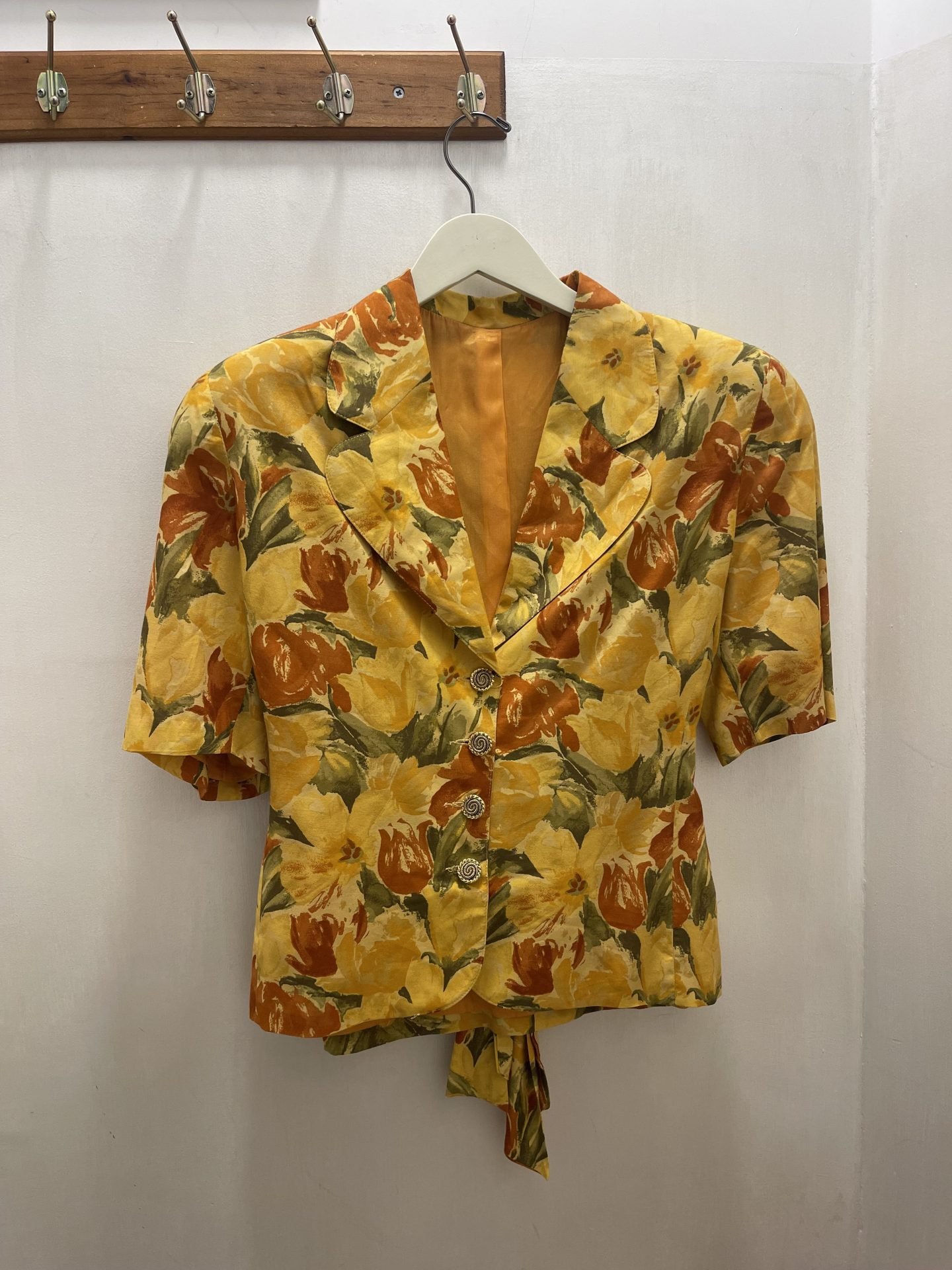 Blazer floreale ocra