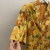 Blazer floreale ocra