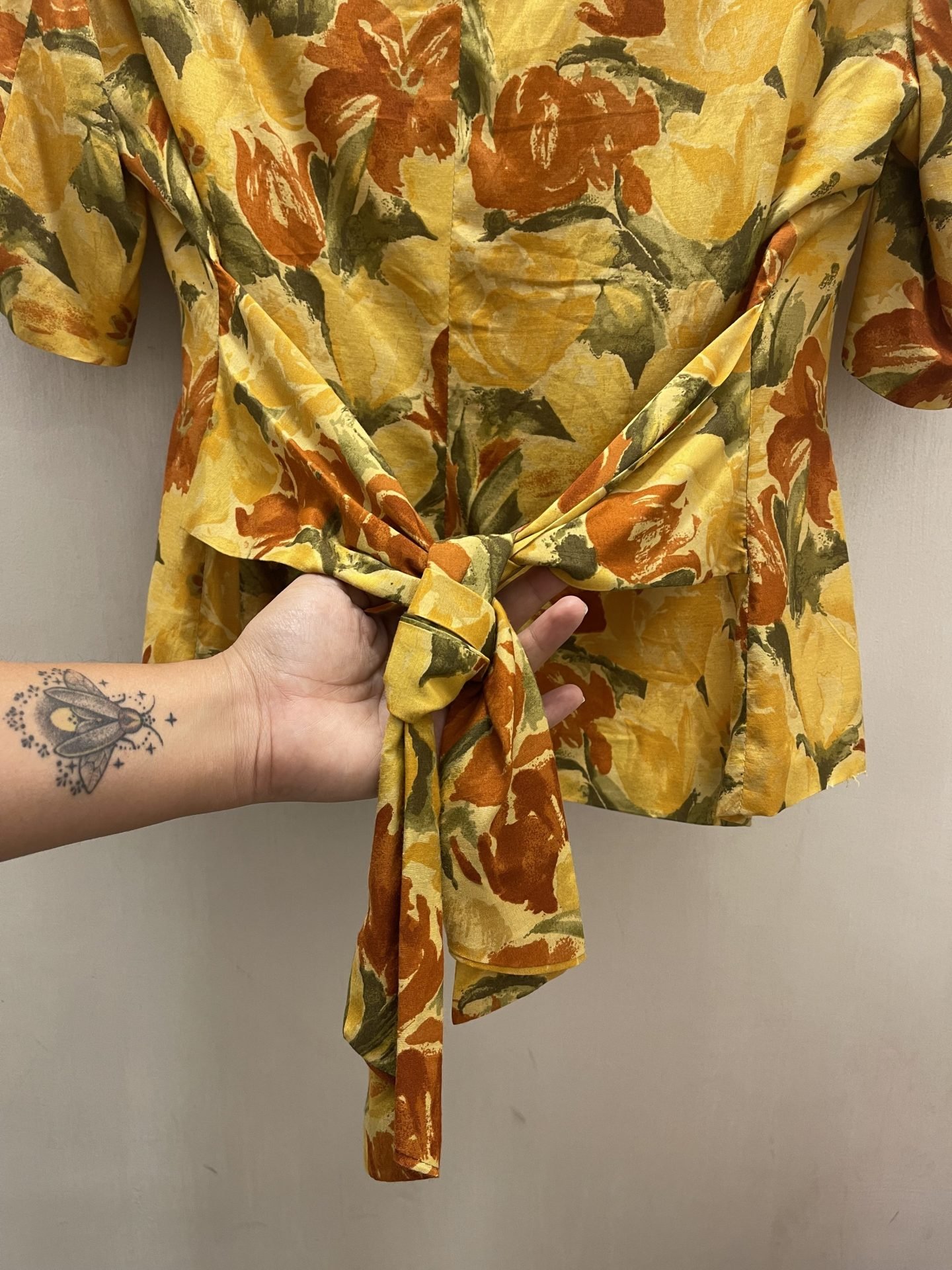 Blazer floreale ocra