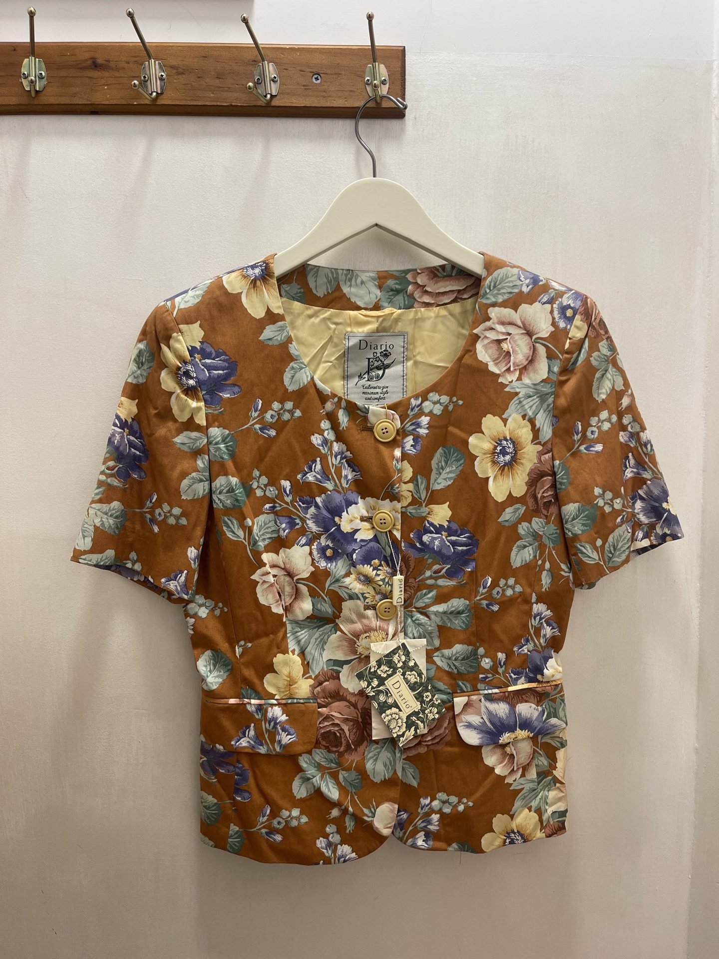 Blazer floreale marrone