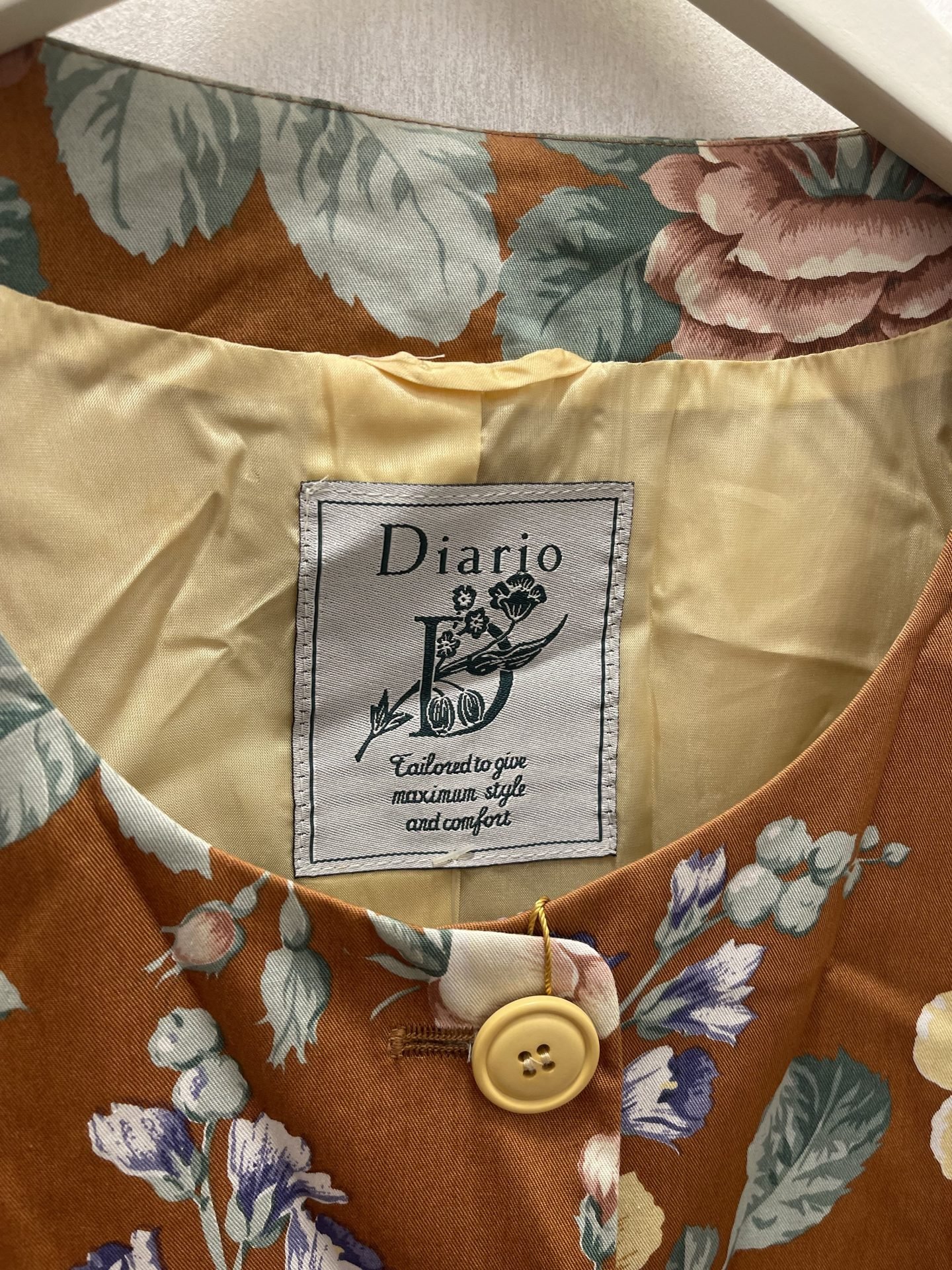 Blazer floreale marrone