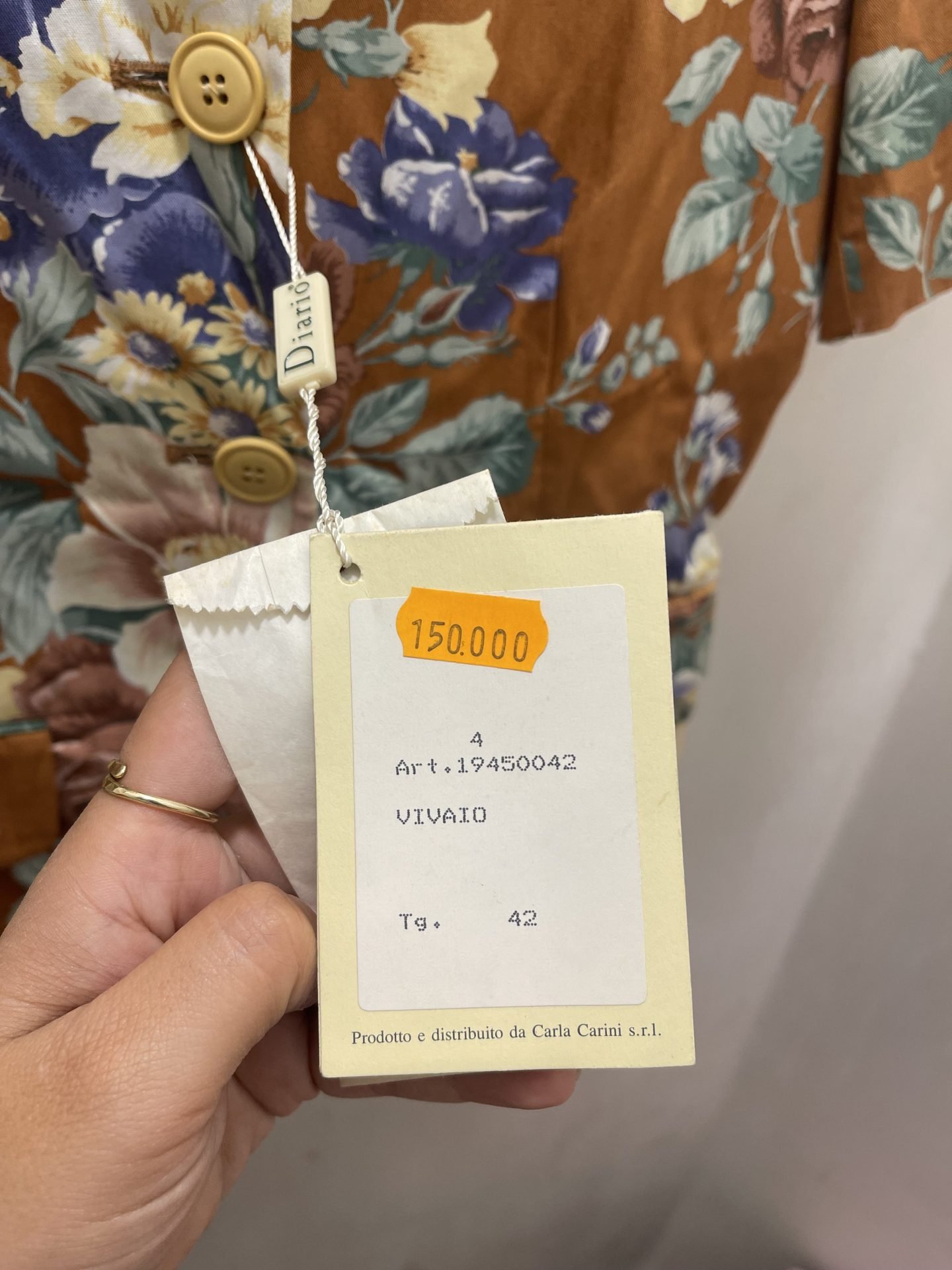 Blazer floreale marrone