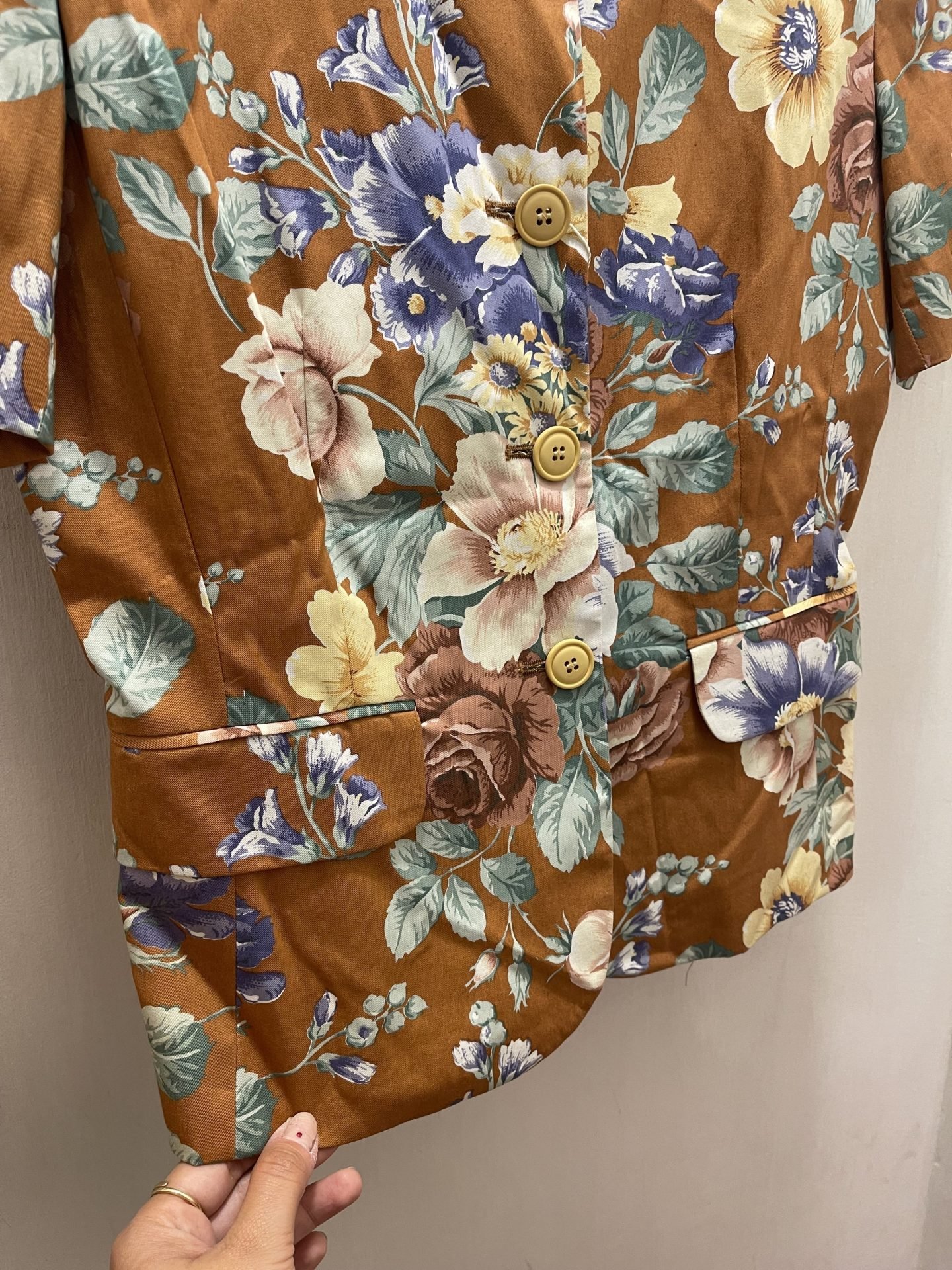 Blazer floreale marrone