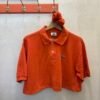 Polo Lacoste arancione crop + Scrunchies