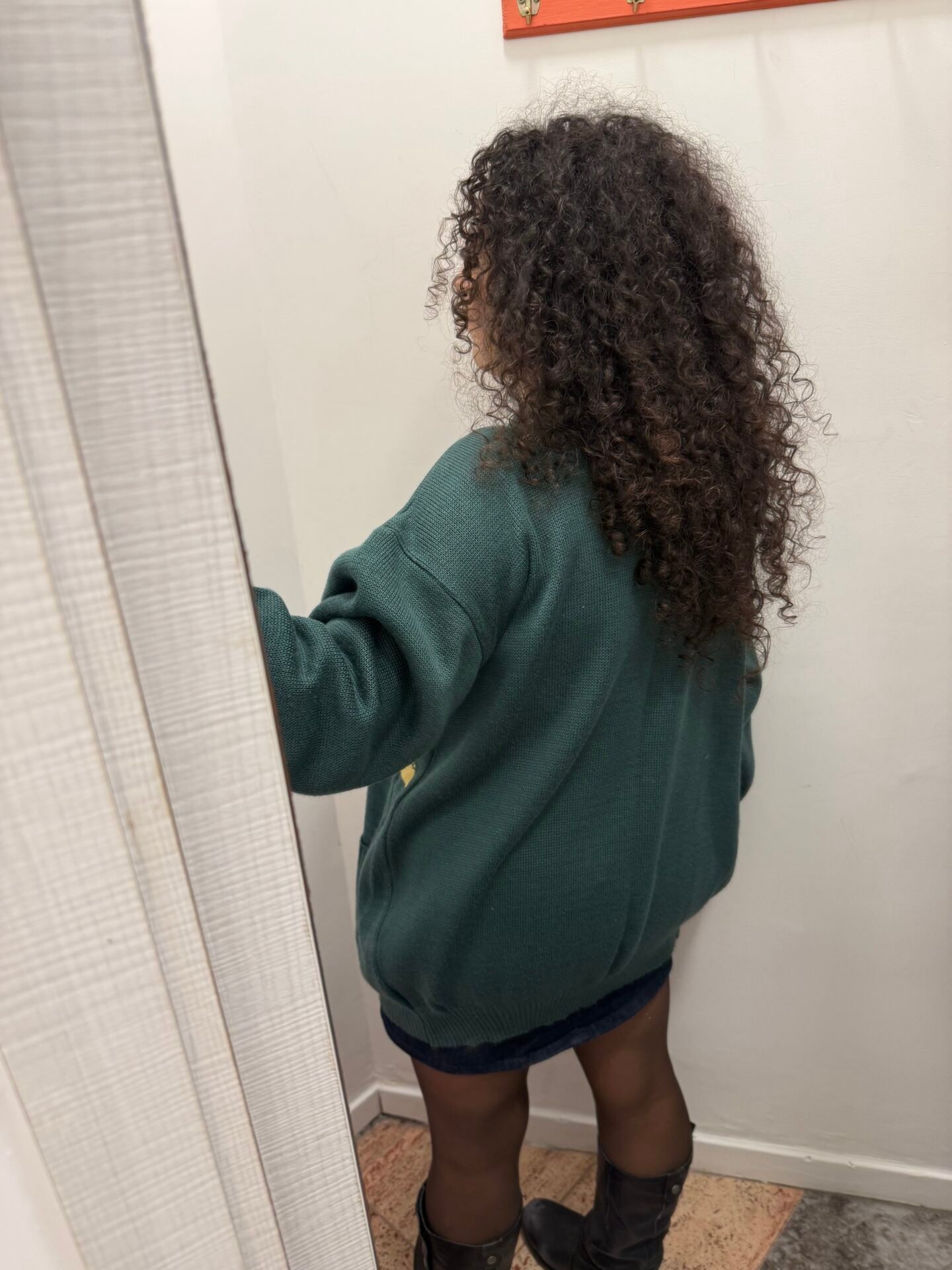 IMG_6232 Cardigan verde con rombi