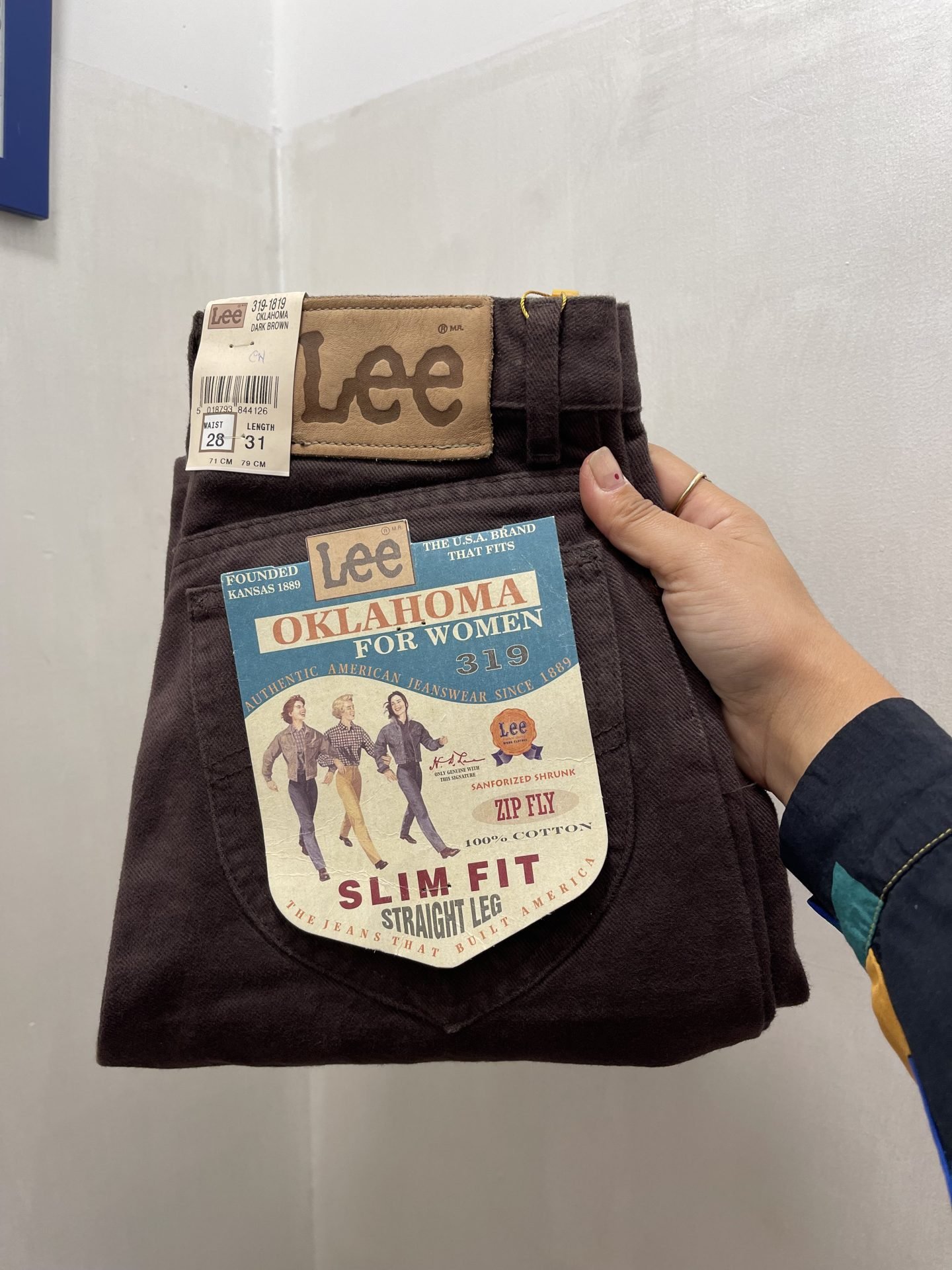 IMG_6307 Jeans Lee slim fit marrone