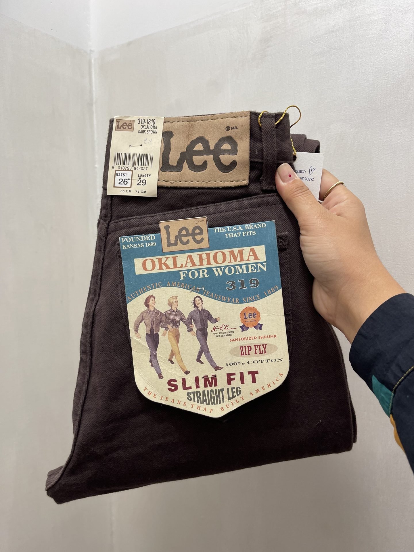 IMG_6308 Jeans Lee slim fit marrone